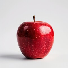 Wall Mural - A red apple isolated on white background generative ai image