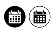 Calendar icon set. Calender symbol. calendar vector icon