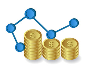 Aufkleber - Business financial analyst flat isometric 3d illustration