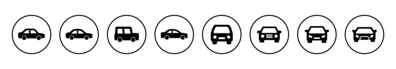 Car icon vector illustration. car sign and symbol. small sedan