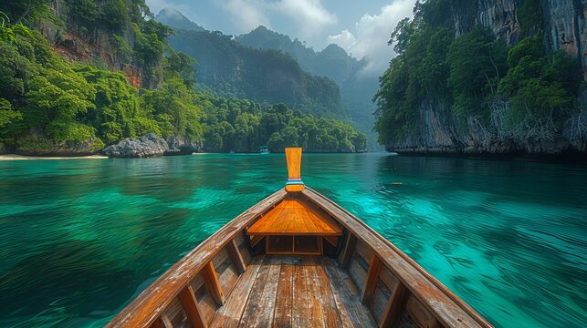 Stunning Thailand wallpaper in 8K resolution featuring an amazing view with boats