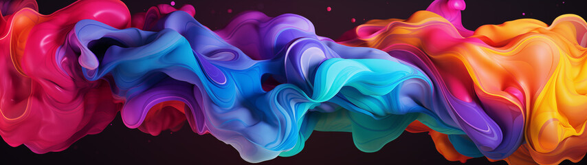 Wall Mural - Vibrant Liquid Color Flow Abstract Artwork