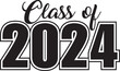 Class of 2024 Banner Black and White