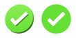 3d check mark icon . check box icon with correct, accept checkmark icons green tick box, check list circle frame - 3d checkbox symbol sign.