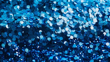 Sparkling blue sequins texture background - Close-up of shimmering blue sequins creating a vibrant, textured backdrop perfect for glamour and luxury themes