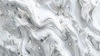 Abstract swirling silver liquid texture - This graphic image captures a metallic liquid-like texture with swirls and ripples, suggesting fluidity, reflection, and elegance in a monochromatic scheme