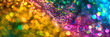 Rainbow sparks glitter background with bokeh lights