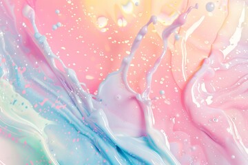  Colorful paint on the backdrop Splash liquid white paint. Generative Ai