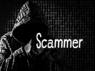 Wall Mural - Internet scammer or thief. Hacker attack, virus infected software. Generative AI