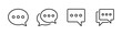 chat icon set. Speech bubble icon vector	