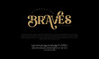 © fourmonths - Braves premium luxury elegant alphabet letters and numbers. Vintage wedding typography classic serif font decorative vintage retro. Creative vector illustration