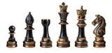 Fototapeta Tęcza - Chess piece isolated on transparent Background.