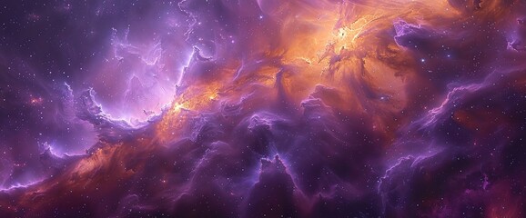 Wall Mural - Scientific Background Nebula Stars Deep, Background Banner HD