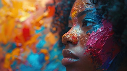 Friends engaging in a collaborative art project at a studio