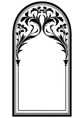 Art Nouveau Arch Graphic Accents, vector illustration, vintage elements	
