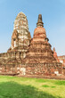 Scenic ruins of the Wat Ratchaburana in Ayutthaya, Thailand