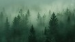 Forest under PM25 smog, close shot, trees barely visible, muted green, detailed branches