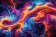 Abstract rainbow fractal art background