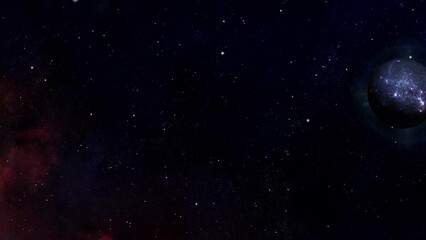 Wall Mural - planets and stars in the cosmos of the universe.