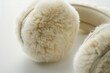 closeup of earmuffs on a white background with clear product details