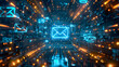 Concept email courrier electronique technology, generative Ai