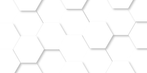 Wall Mural - Abstract background with hexagons Abstract hexagon polygonal pattern background vector. seamless bright white abstract honeycomb background.	

