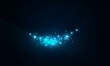 fantastic blue speed particles scifi background, can be used for electronics startup, internet technology and futuristic cyberspace theme web sites. concept innovation background, vector design