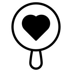 Wall Mural - love search Icon Search heart and love icon, vector. Magnifying glass with heart inside