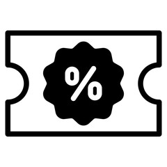 Sticker - Discount coupon icon. Shopping voucher