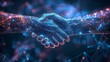 Abstract digital handshake between two AI entities