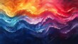 Abstract colorful wave painting