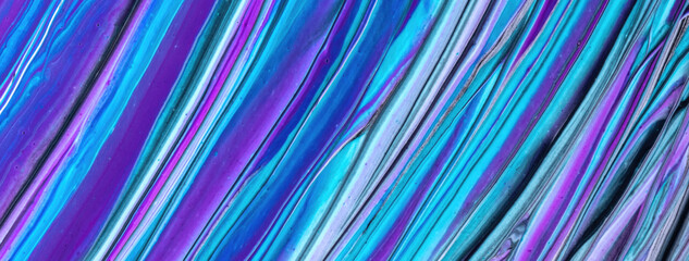 Wall Mural - abstract fluid art background light blue and purple colors. liquid marble. acrylic painting with tur