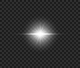 Wall Mural - flare light effects. glowing star set. vector optical lens flare light effect