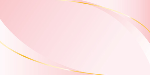 Wall Mural - minimal light pink abstract background. abstract light pink curve gradient background with gold laye