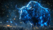 Mysterious Glowing Bison at Night