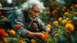 © Vadim - Old farmer growing flowers in his garden
