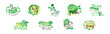 © topvectors - Bio Organic Farm Product Green Badges Design Vector Set