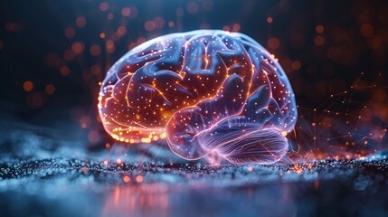 Aufkleber - Concept of artificial intelligence in the form of a graphic of a brain