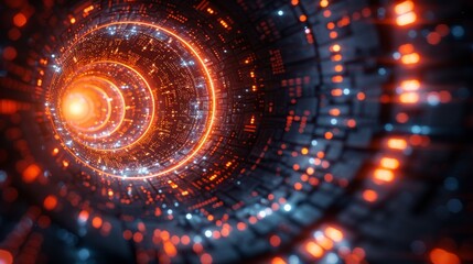 Leinwandbilder - a technology-themed graphic of the new year 2020.