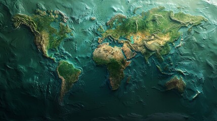 Leinwandbilder - Terrain map in futuristic style with technology data