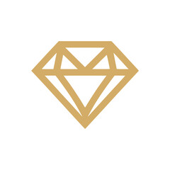 Wall Mural - gold diamond jewelry logo vector illustration template design