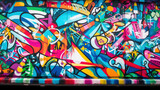 Fototapeta Młodzieżowe - Street art graffiti on the wall	