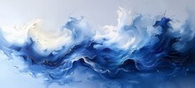 Wave Of The Month Blue Ocean Waves Generative AI