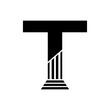 Sans Serif Letter T Pillar Law Logo	