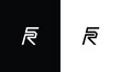 SR or RS letter logo design