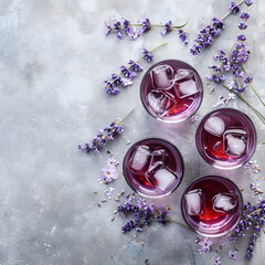 Wall Mural - Cocktail of lavender flower