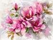 Floral natural art , beautiful vintage botanical flowers. trend art botanical design, vintage colors. Generative AI