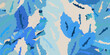 Dynamic abstract shapes collage pattern. Hand drawn unique contemporary print. Fashionable template for design.