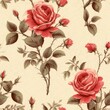 Seamless vintage rose pattern	