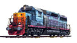 Digitale Illustration einer Lokomotive on a transparent background